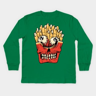 French Fries Monster Kids Long Sleeve T-Shirt